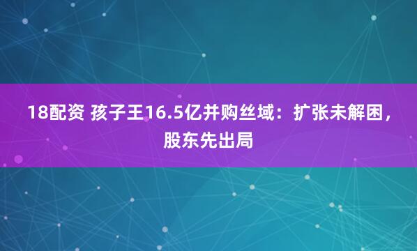 18配资 孩子王16.5亿并购丝域：扩张未解困，股东先出局